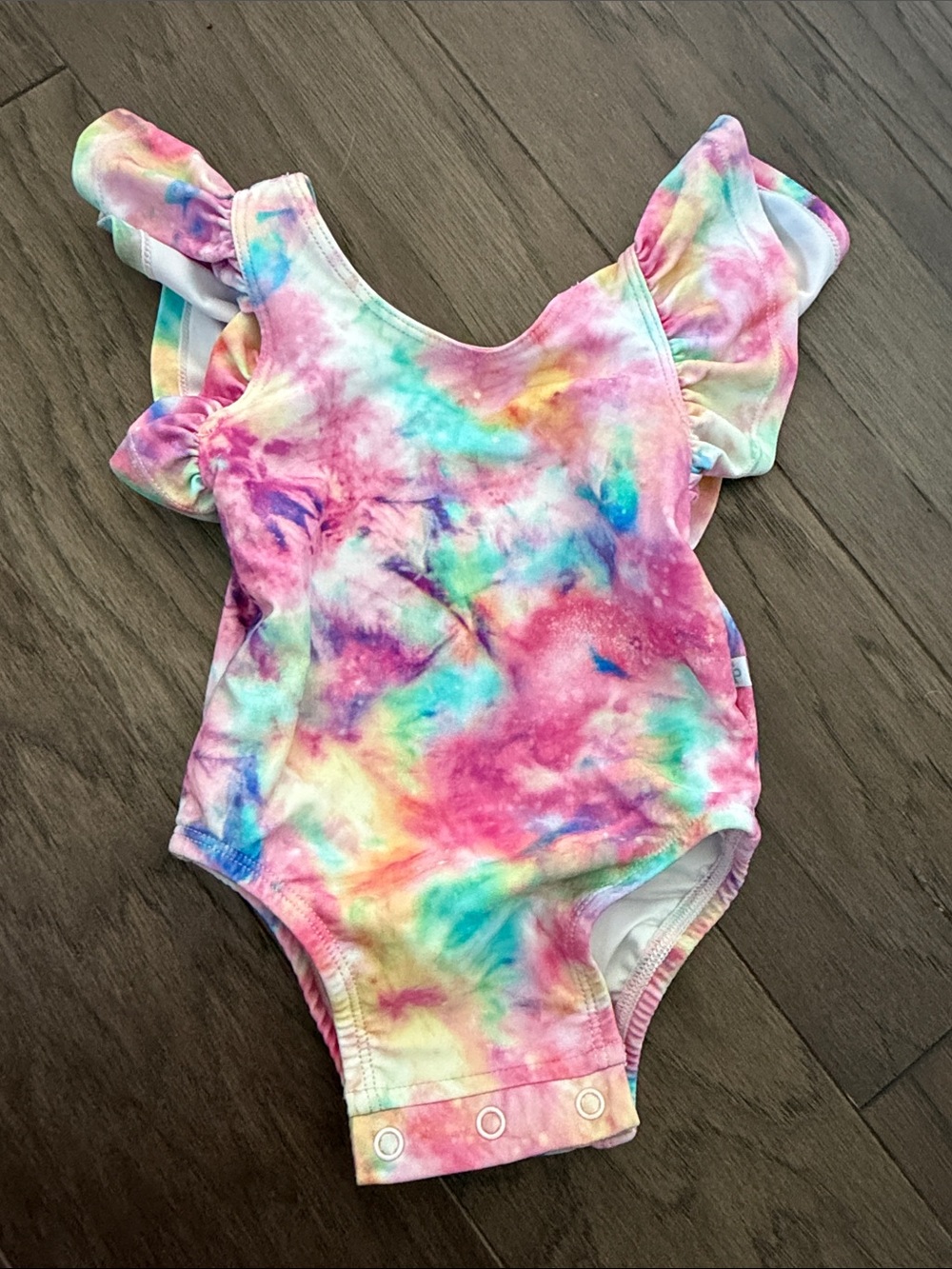 Posh Peanut Joplin Tie-Dye Flutter Sleeve One-Piece - Pink, Blue, Yellow, Green